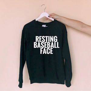 Hilarious RBF Black Unisex Baseball Crewneck Sweatshirt Size L